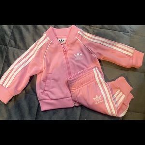 Adidas Infant Light Pink Track Suit